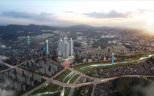 대전 '유성 하늘채 하이에르' 광역조감도